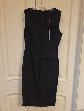 Elie Tahari Black Sleeveless Sheath Dress